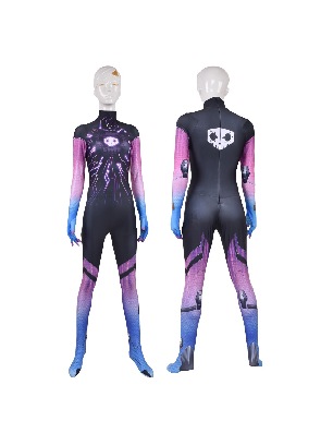 Halloween Game Overwatch D.VA Song Hana Black Shadow Jumpsuit Cosplay zentai suit