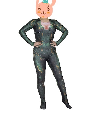 Halloween  Aquaman Mera superhero costume cosplay full body zentai suit