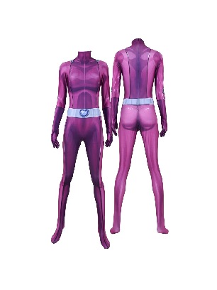 Halloween Totally Spies anime costume purple girl Agent Group Mandy one-piece cosplay zentai suit
