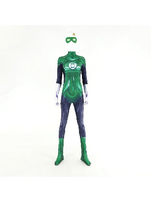 Halloween Women 3D Green Lantern Bodysuit Green Lantern costume Cosplay zentai suit