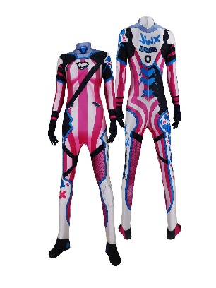 3D Jinx and D.VA Cosplay Costume jumpsuit Halloween Hero Cosplay zentai suit