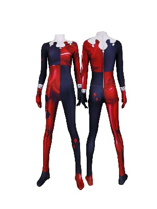 Halloween DC Jester Girl Cosplay Harley Quinn Clown Girl Cosplay zentai Costume