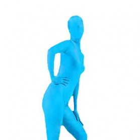 Azure Lycra Spandex Unisex Full body Zentai Suit