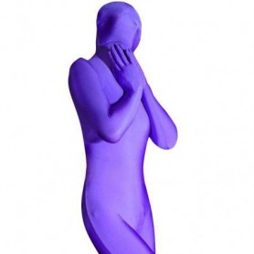 Cheap Purple Lycra Spandex Unisex Full body Zentai Suit