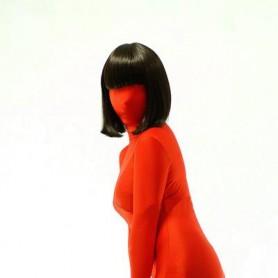 Cheap Red Lycra Spandex Unisex Full body Zentai Suit