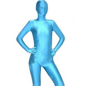 Cheap Unicolor Full Body Full body Zentai Suit Zentai Tights Blue Lycra Spandex Unisex Full body Zentai Suit