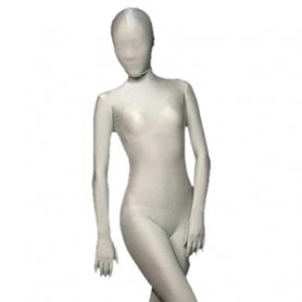 Greyish White Lycra Spandex Full body Zentai Suit