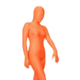 Orange Lycra Spandex Full body Zentai Suit