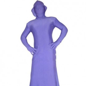 Skirt Style Purple Lycra Spandex Unisex Full body Zentai Suit
