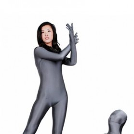 Unicolor Full Body Full body Zentai Suit Zentai Tights Dark Grey Unicolor Lycra Spandex Unisex Full body Zentai Suit