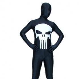 Cheap Black And White Lycra Spandex Unisex Full body Zentai Suit