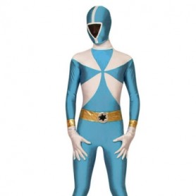 Green And White The Terminator Lycra Spandex Super Hero Costume