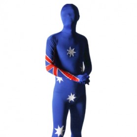 Pattern Of Australian Flag Lycra Spandex Unisex Full body Zentai Suit