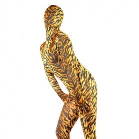 Sexy Tiger Pattern Lycra Spandex Female Full body Zentai Suit