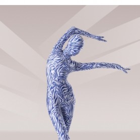 Blue Lycra Unisex Full body Zentai Suit