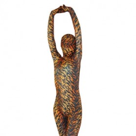 Cheap Tiger Pattern Lycra Spandex Unisex Full body Zentai Suit