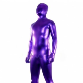Classic Purple Shiny Metallic Unisex Full body Zentai Suit