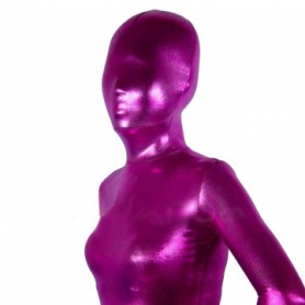 Heavy Red Pink Shiny Metallic Unisex Full body Zentai Suit