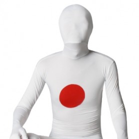 Pattern of Japanese Flag Unisex Lycra Full body Zentai Suit