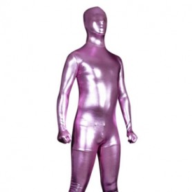 Pink Shiny Metallic Unisex Full body Zentai Suit
