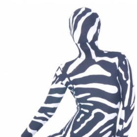 Sexy Zebra Lycra Full body Zentai Suit