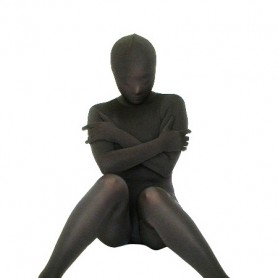 Black Ice Silk Full body Zentai Suit