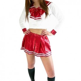 Charming Long Sleeves Shiny Metallic Skirt Suit