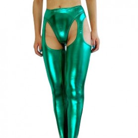 Green Shiny Metallic Sexy Bumbum Costume(G-String&Bumbum Trousers)