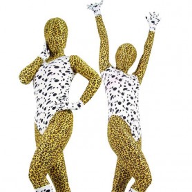 Leopard Pattern & Black Dot Lycra Spandex Full body Zentai Suit