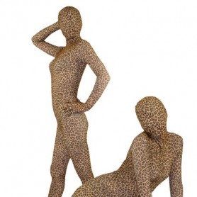 Leopard Pattern Lycra Spandex Unisex Full body Zentai Suit