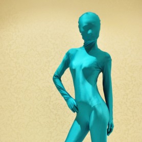 Peacock Blue Fluorescent Blue-green Full Body Full body Zentai Suit Zentai Tights Tights Full body Zentai Suit