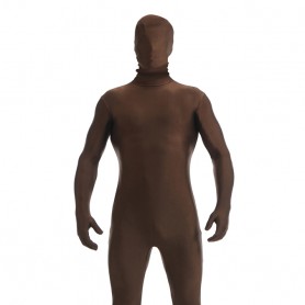 Deep Coffee Chocolate Color Full Body Spandex Holiday Unisex Lycra Morph Zentai Suit