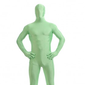 Light Green Color Full Body Spandex Holiday Unisex Lycra Morph Zentai Suit