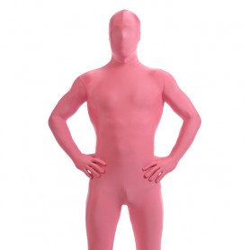 Pink Full Body Spandex Holiday Lycra Cosplay Zentai Suit