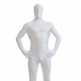 White Full Body Spandex Halloween Holiday Lycra Cosplay Suit