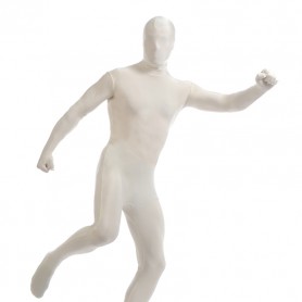 White Full Body Spandex Holiday Unisex Lycra Morph Zentai Suit