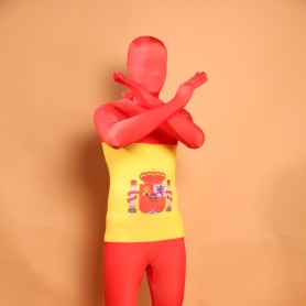 Spain National Flag Full Body Halloween Spandex Holiday Unisex Cosplay Zentai Suit