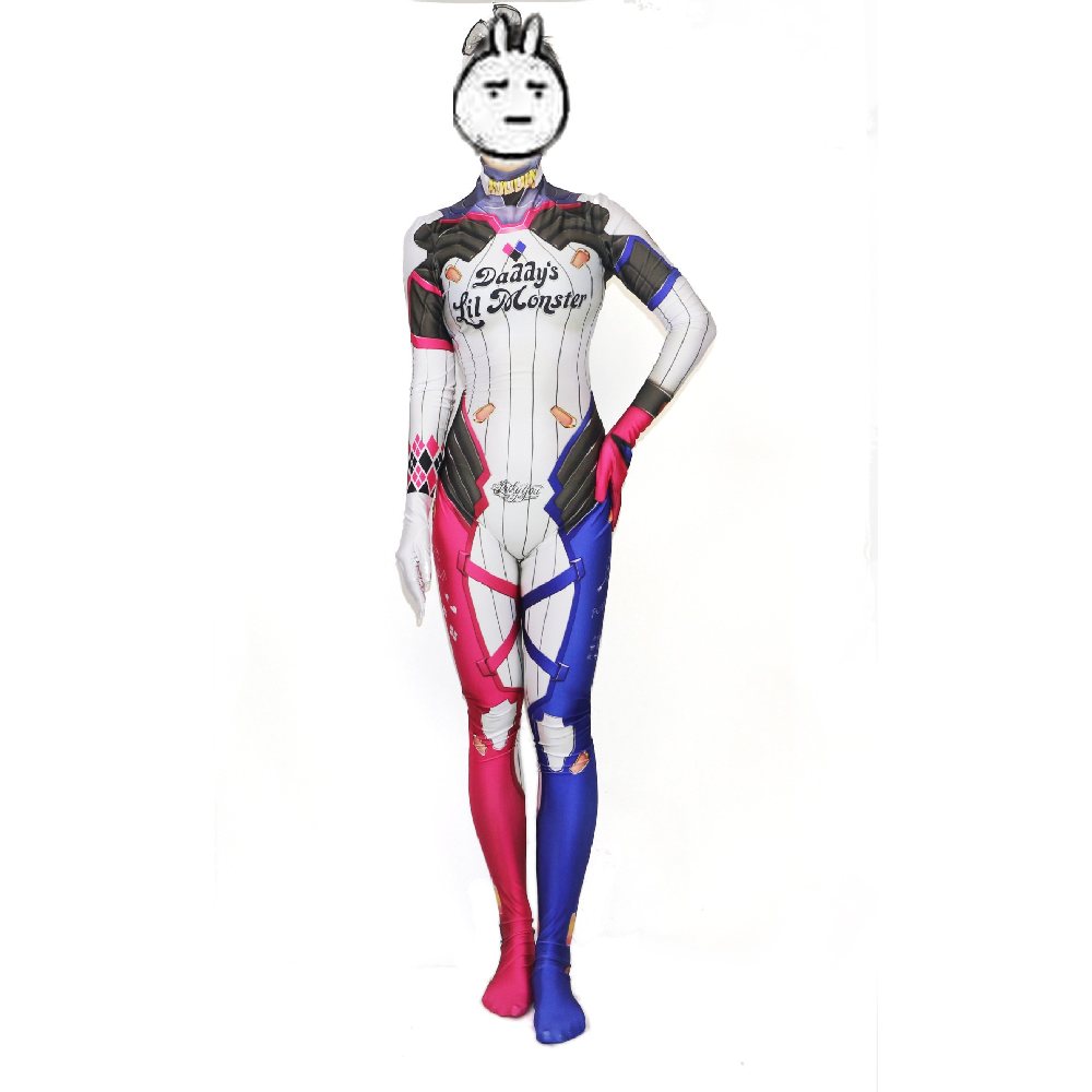 Suicide Squad Suicide Squad Harley Quinn Cosplay Costume One-piece Leotard