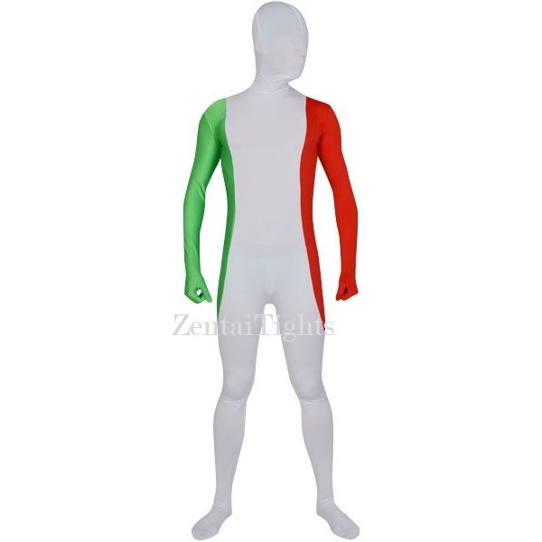 Flag of Italy Full Body Spandex Lycra Spandex Tights Zentai Suit Carnival