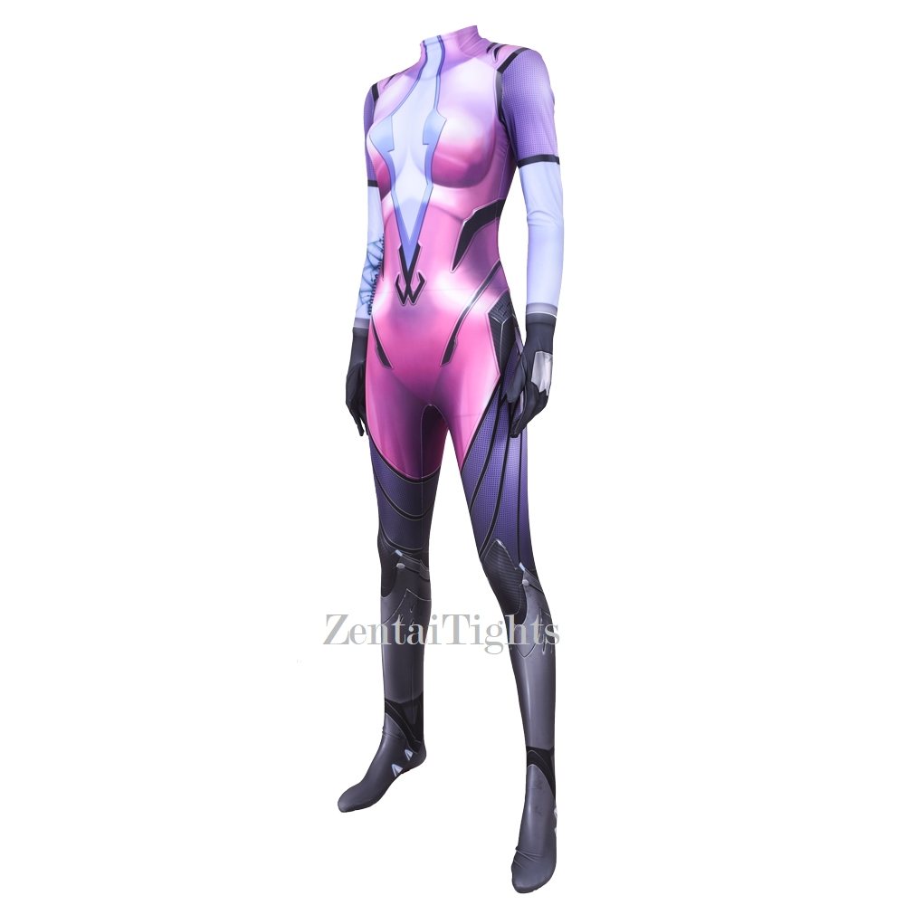 Halloween Women Adult Children Overwatch Cosplay One-piece DVA Black Lily Cosplay Set zentai suit