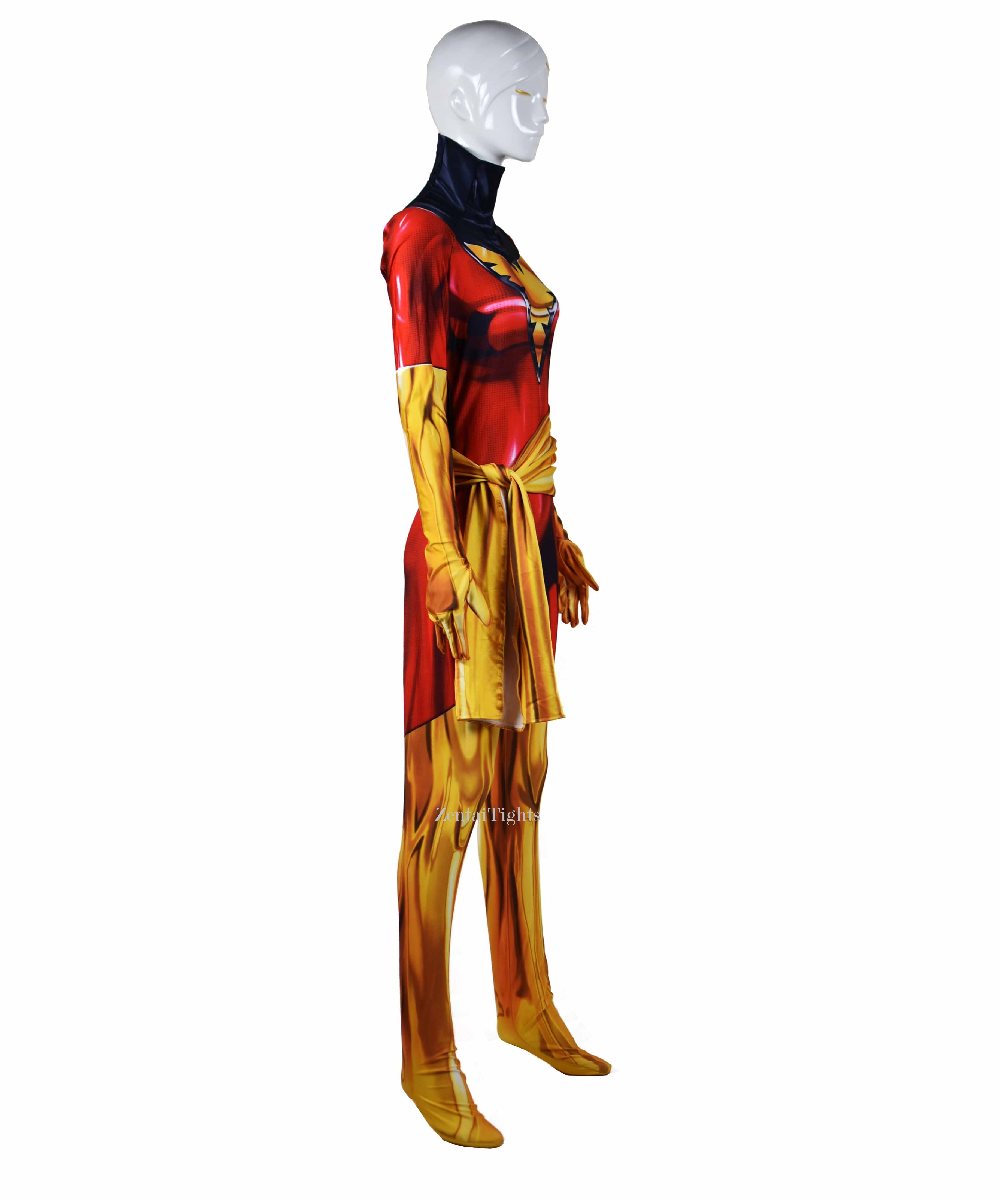 Halloween Red X-Men: costume Dark Phoenix Jean Grey Cosplay zentai suit