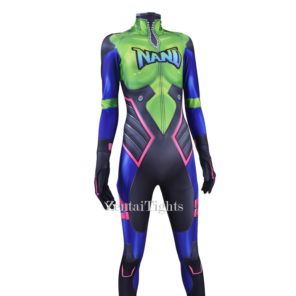 Captain Marvel costume full body blue red Zentai Cospaly Costume