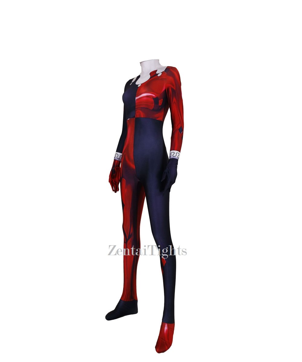 Halloween Adult Kids costume DC Comics Jester Girl Cosplay Harley Quinn Clown Female zentai suit