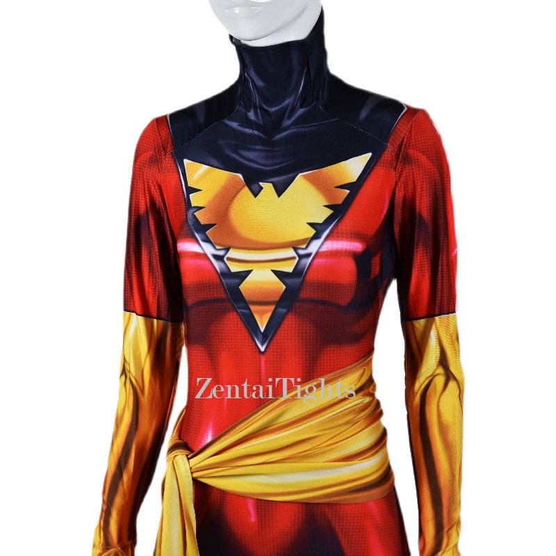 Halloween Red X-Men: costume Dark Phoenix Jean Grey Cosplay zentai suit