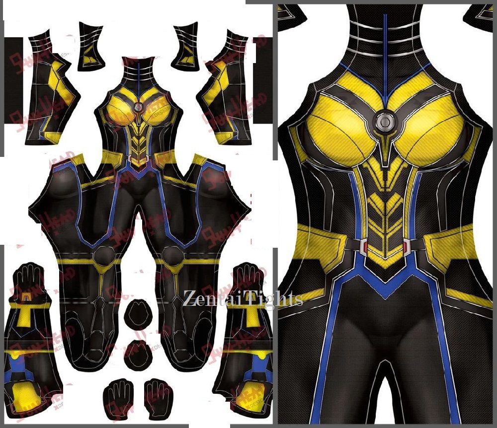 Ant-Man and the Wasp Quantum Frenzy anime costume cosplay one-piece zentai Costume