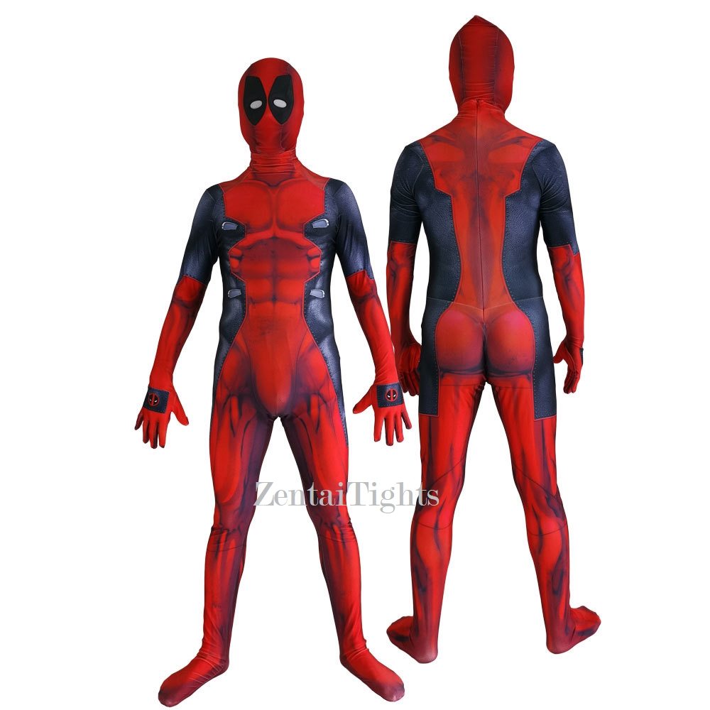 Halloween anime Deadpool costume 3D printed Deadpool tights full body cosplay zentai suit