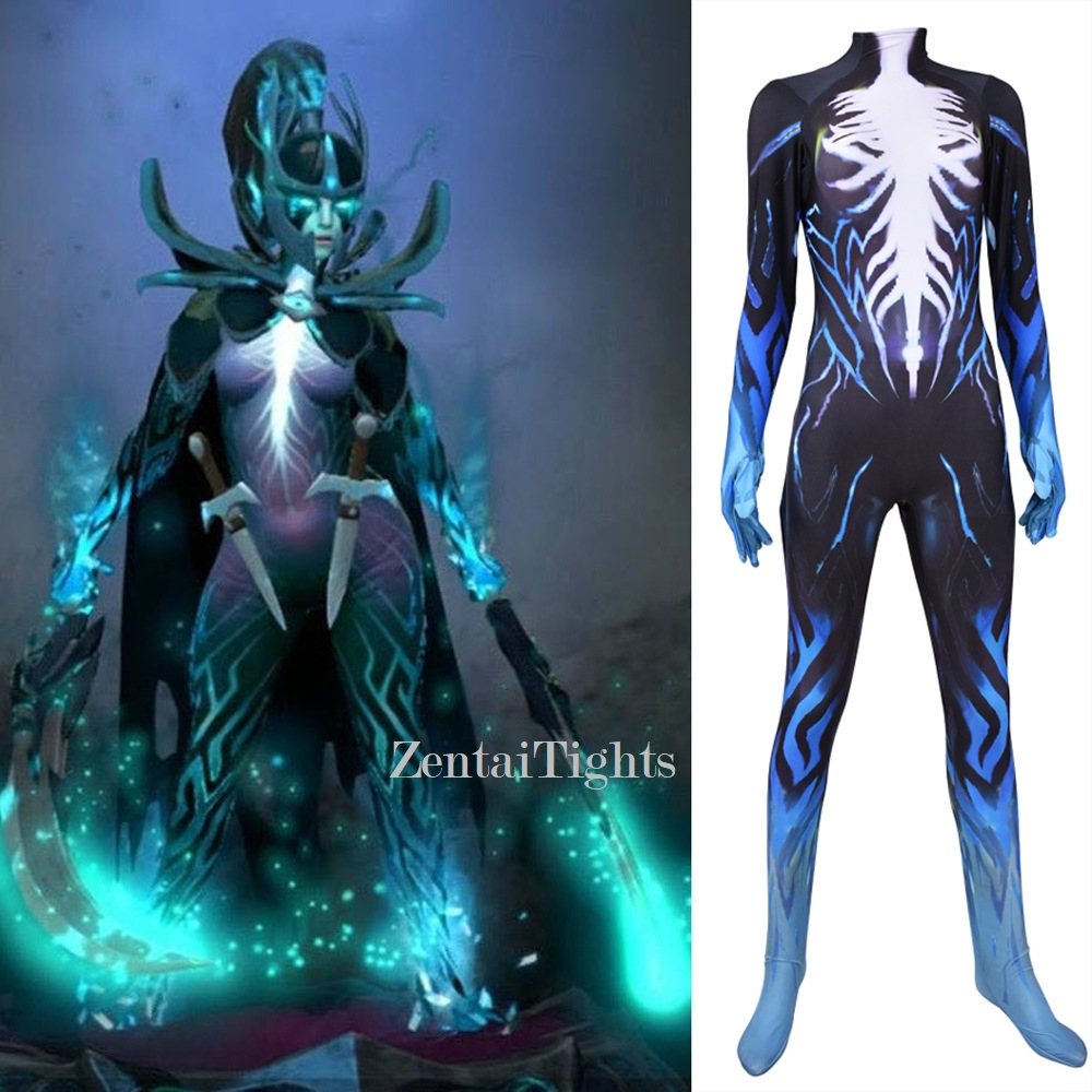 Halloween costume anime game Phantom Assassin one-piece cosplay zentai suit