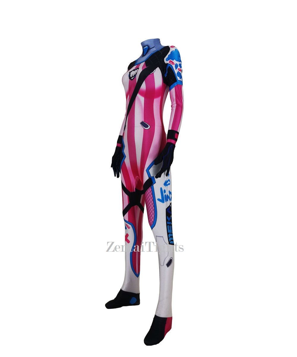 3D Jinx and D.VA Cosplay Costume jumpsuit Halloween Hero Cosplay zentai suit