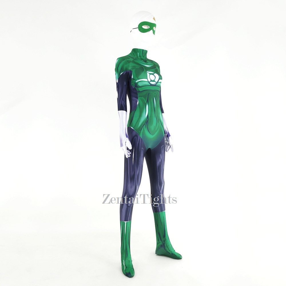 Halloween Women 3D Green Lantern Bodysuit Green Lantern costume Cosplay zentai suit