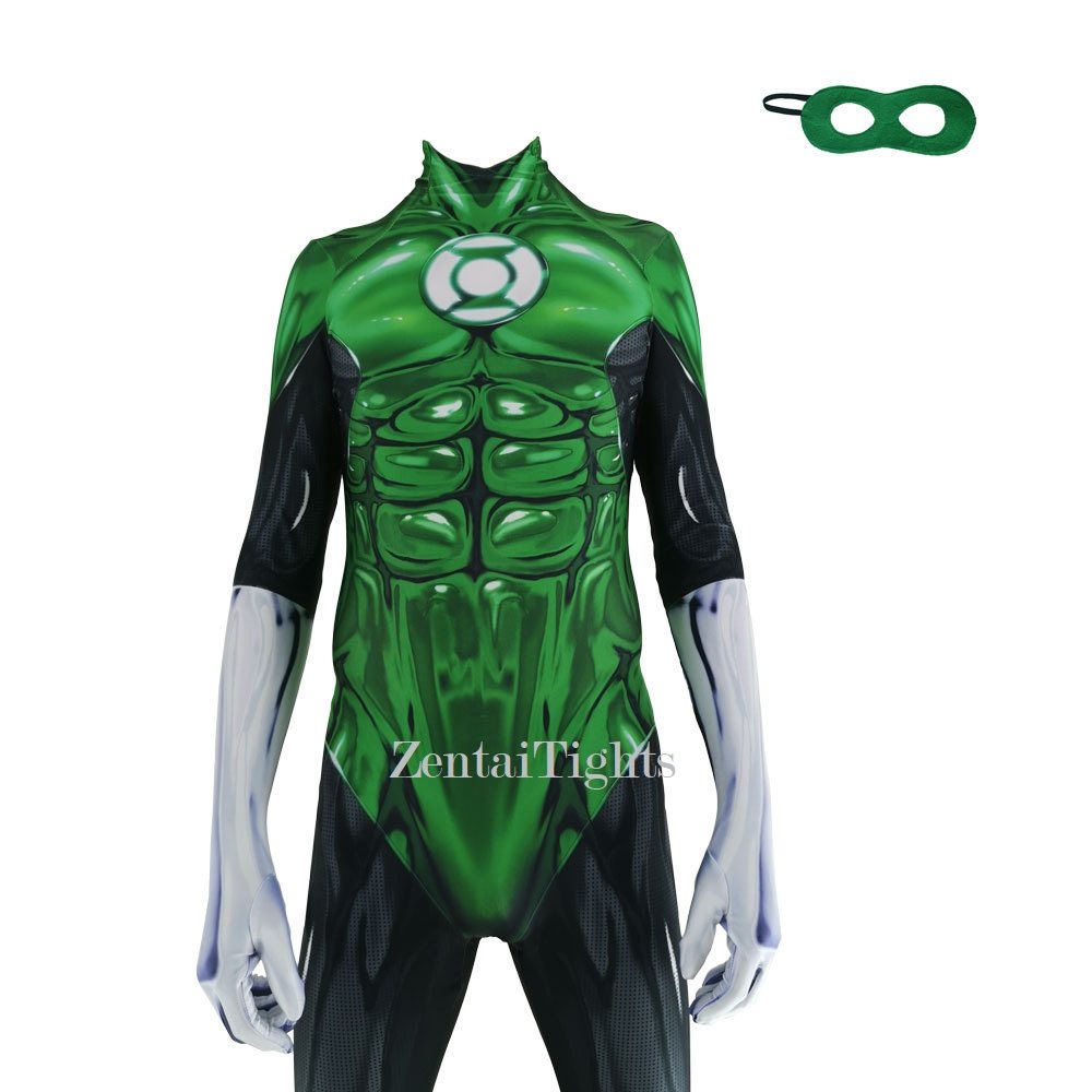 Muscle Green Lantern one-piece Green Lantern Halloween costume cosplay zentai suit